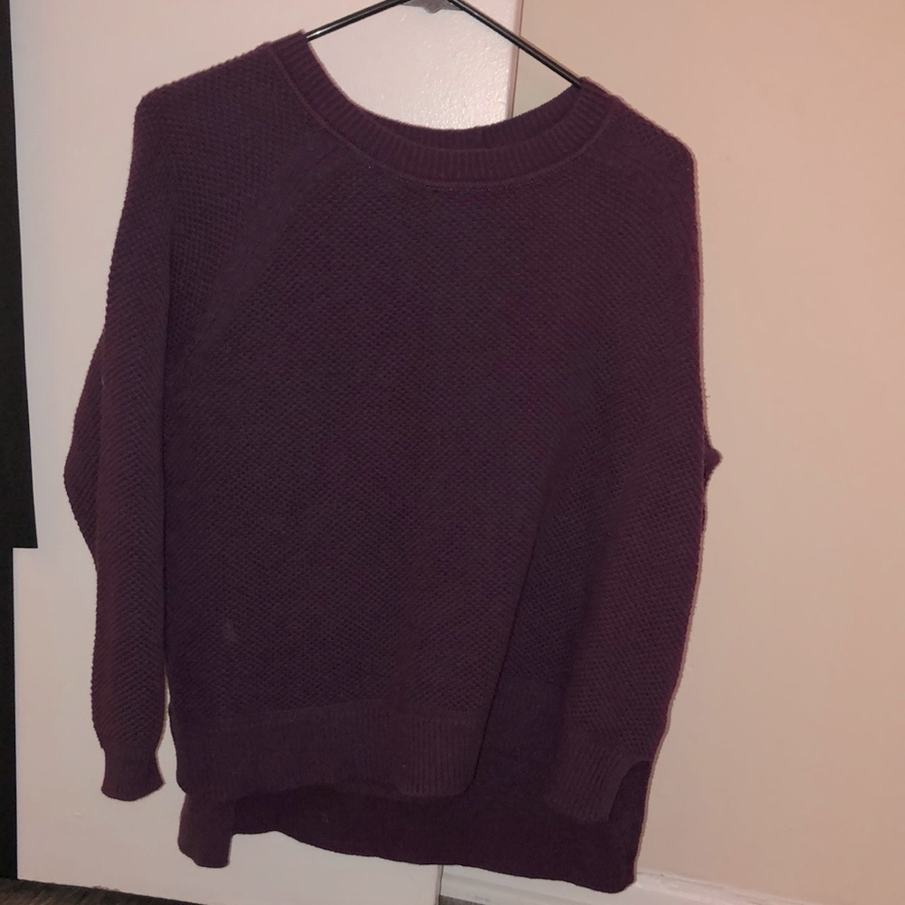 Time and Tru Sweater Dark Purple Long Sleeve Womens XL